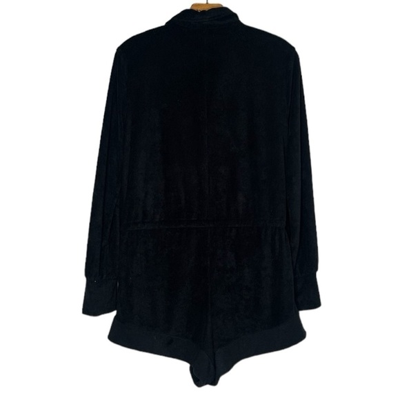 NWOT Danielle Bernstein WeWoreWhat Towel Terry Knit Romper Black Sz XS Oversized - Picture 5 of 9